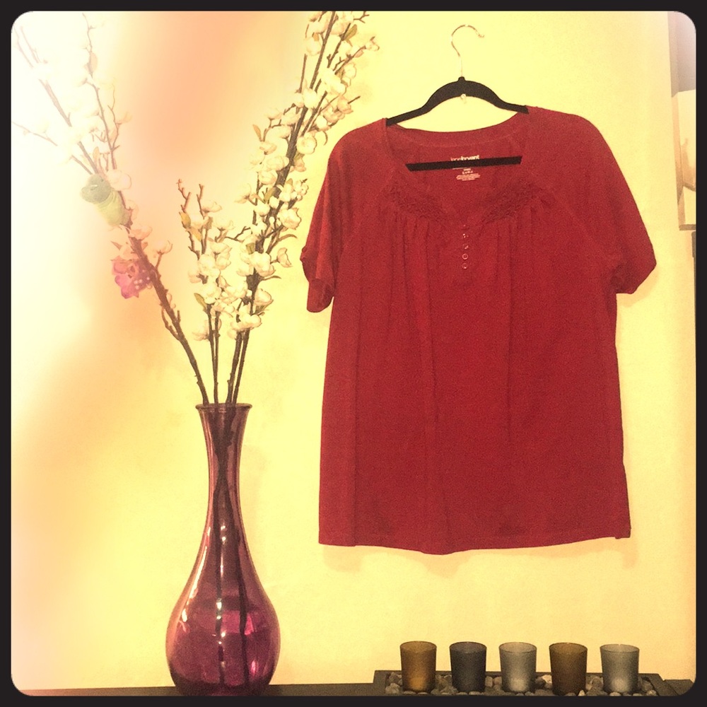 Lane Bryant relaxed Cranberry red T- shirt